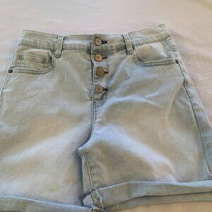 Wallflower Light Blue Denim Size 7 High Rise Shorts